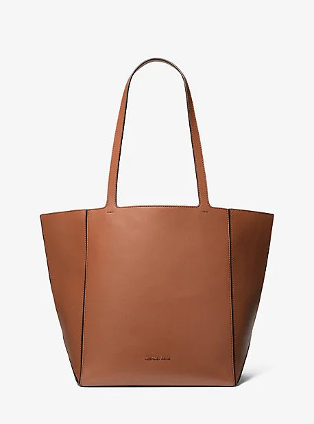 Michael Michael Kors Bags for historical reenactments in an appropriate period - style designMK Jordi Large Leather Tote Bag - Brown - Michael Kors