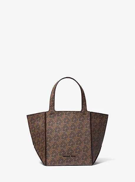 Michael Michael Kors Bags for car shows in a sleek and modern styleMK Jordi Small Empire Signature Logo Tote Bag - Brown - Michael Kors