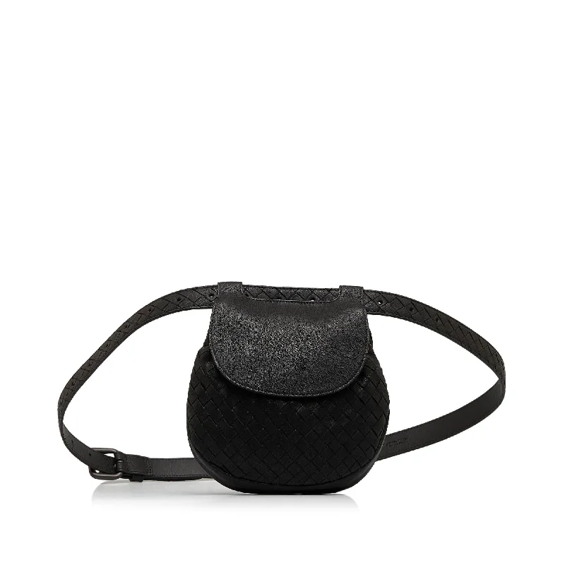 Bottega Veneta bags with leather - stitched detailsBottega Veneta Intrecciato Flap Belt Bag (SHG-kTLVHx)