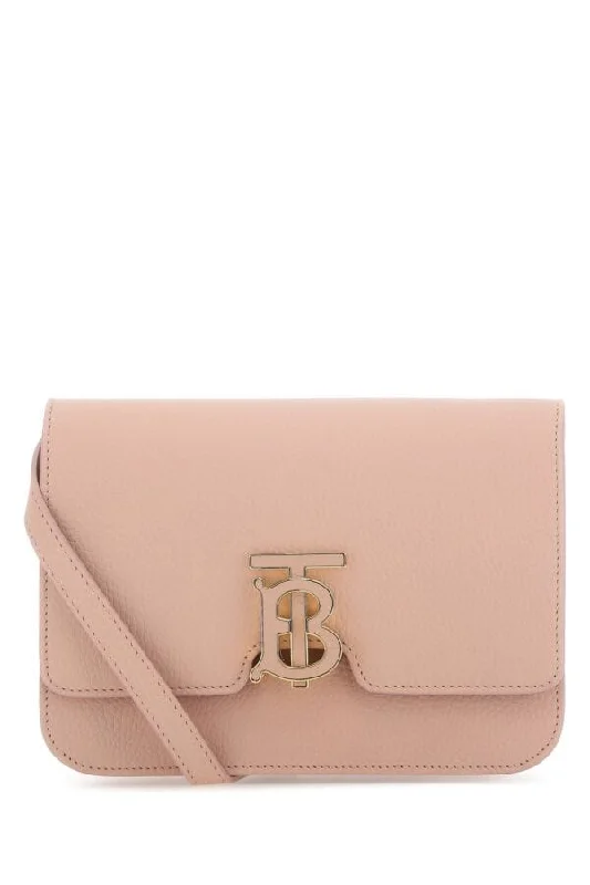 High - Quality Burberry Leather Shoulder BagsBurberry Woman Pink Leather Small Tb Crossbody Bag