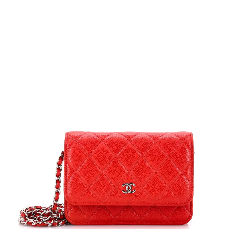 Designer bags for womenWallet on Chain Quilted Caviar Mini