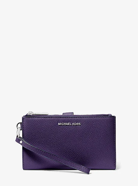 Michael Michael Kors Bags for food festivals with a design that can hold food - related itemsMK Adele Leather Smartphone Wallet - Purple - Michael Kors