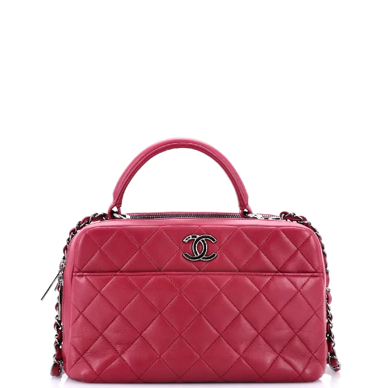 Best bags for weekend getawaysTrendy CC Bowling Bag Quilted Lambskin Small