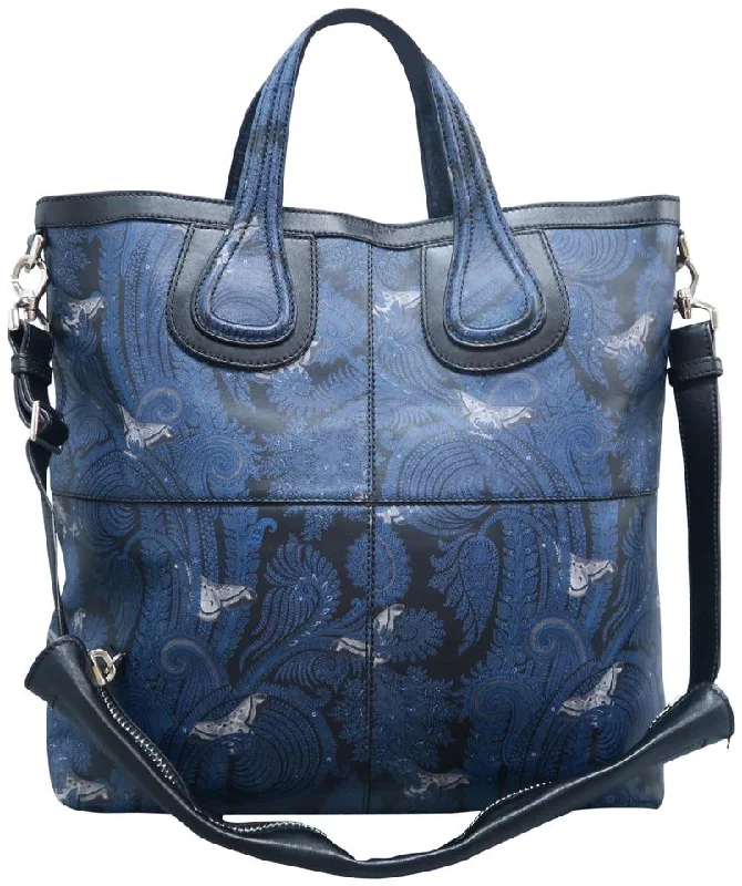 Compact crossbody bags for travelGivenchy Butterfly Blue Satchel Muiticolor Calfskin Leather Tote