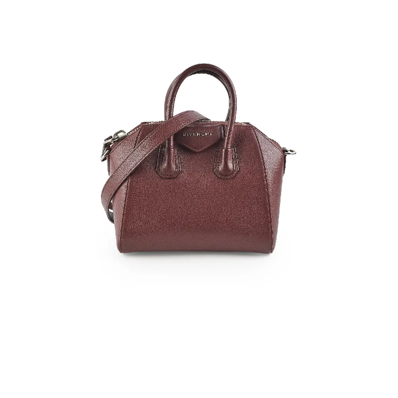 Affordable leather bagsGivenchy Antigona Mini Burgundy