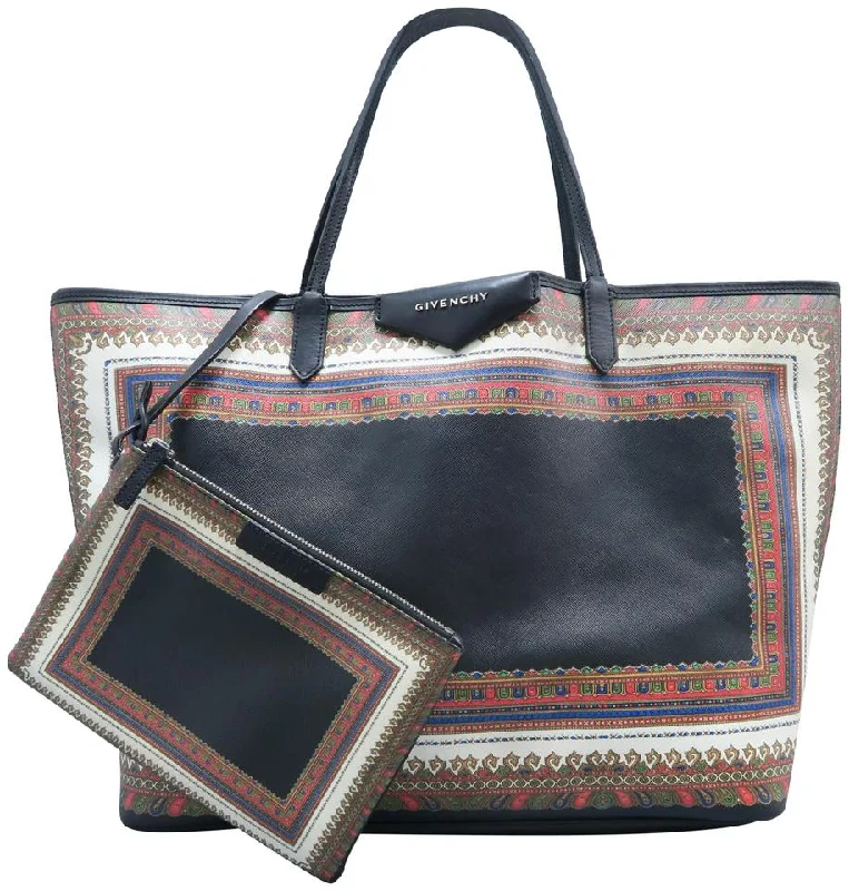 High-quality leather messenger bagsGivenchy Paisley Antigona Leather Black&multicolor Calfskin Tote