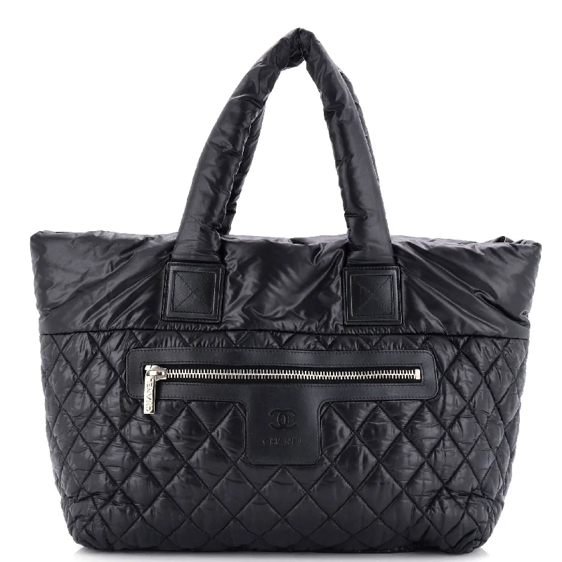 Designer bags with top handlesCoco Cocoon Zipped Tote Quilted Nylon Large