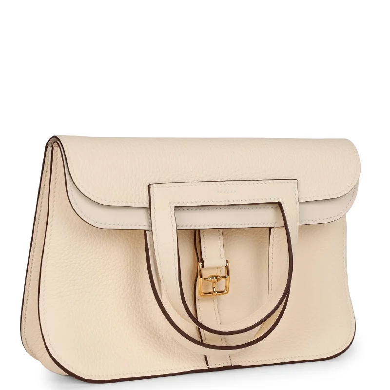 Hermes Halzan 25 Nata Clemence Gold Hardware