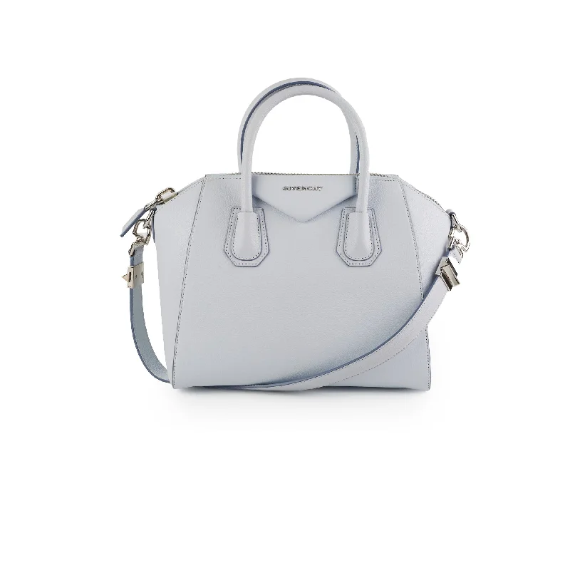 Designer bags with top handlesGivenchy Small Antigona Light Blue