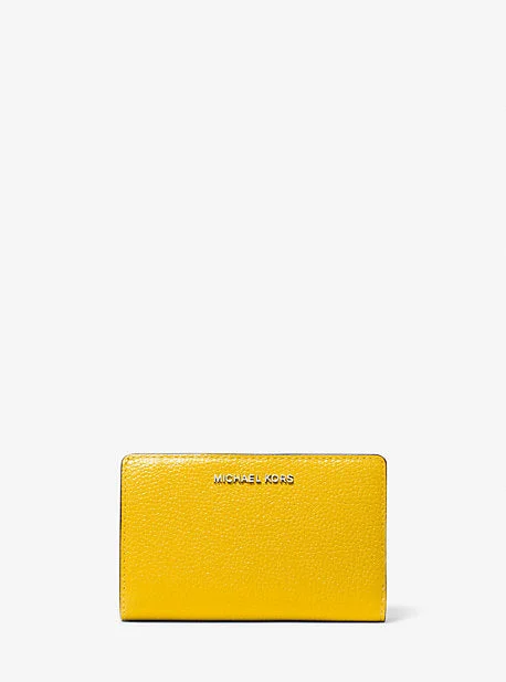 Michael Michael Kors Bags for anniversary celebrations in a special - occasion designMK Empire Medium Pebbled Leather Wallet - Yellow - Michael Kors