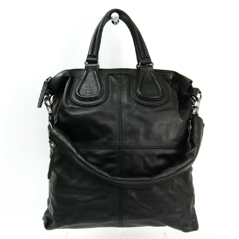 Compact crossbody bags for travelGivenchy Black Leather Biker Tote (SHA14532)