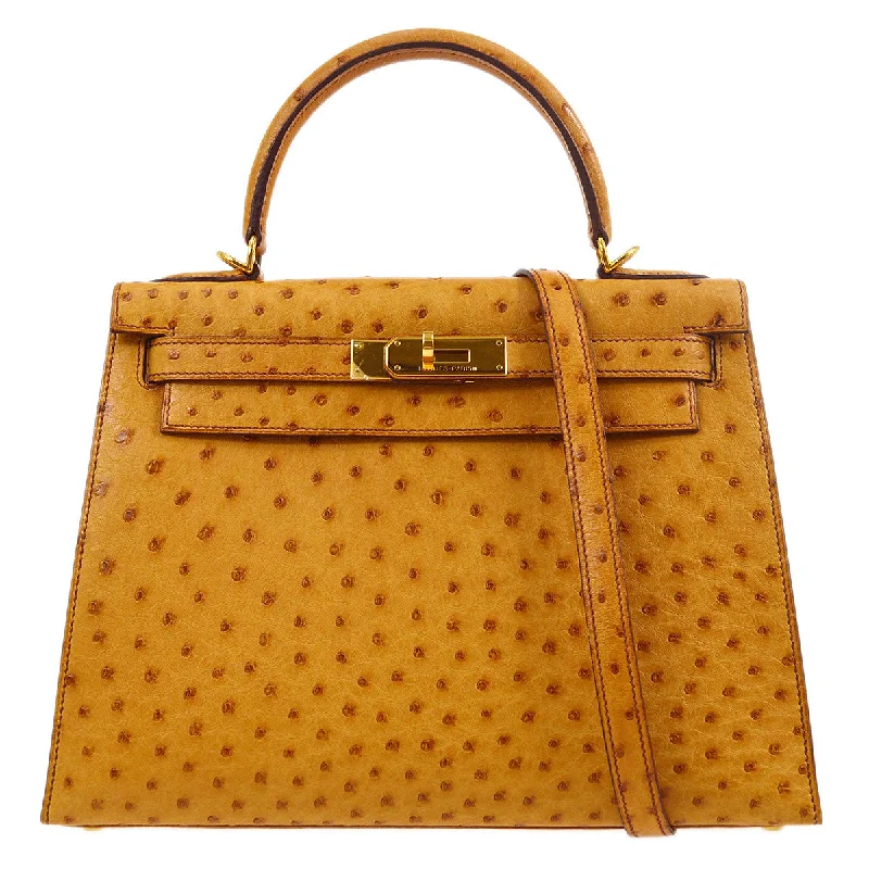 Hermès Kelly Bags with a detachable mobile phone holderHERMES * 2005 KELLY 28 SELLIER Chestnut