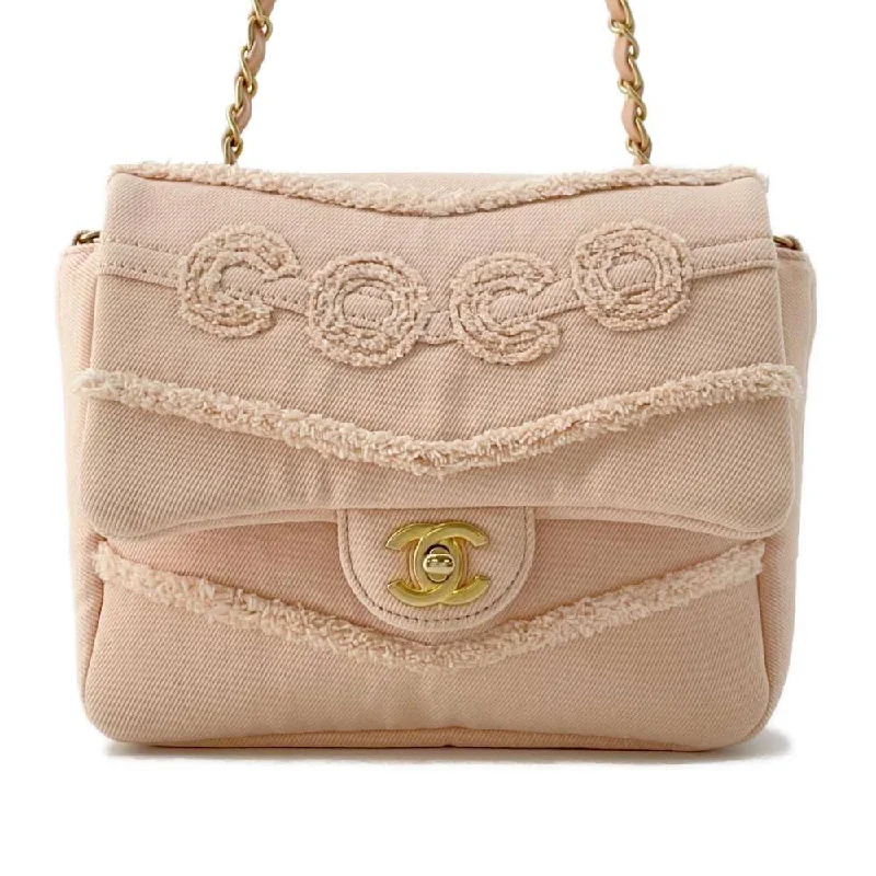 Chanel bags for those who value investment piecesCHANEL COCO Flap ChainShoulder Bag Pink AS1595 Denim