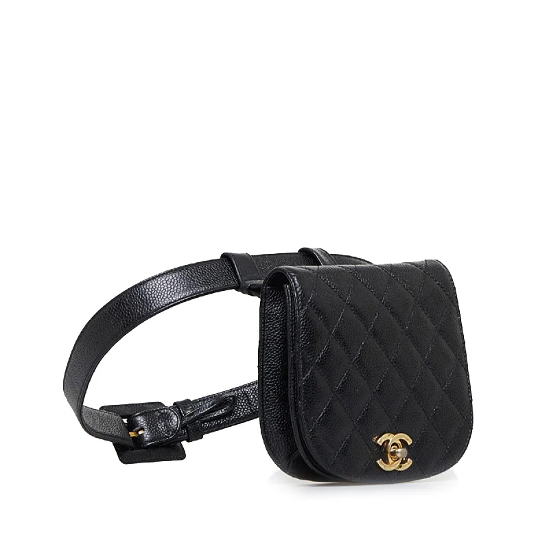 Chanel Luxury Handbag for High - End EventsChanel Matelasse Caviar Belt Bag (5HLic8)