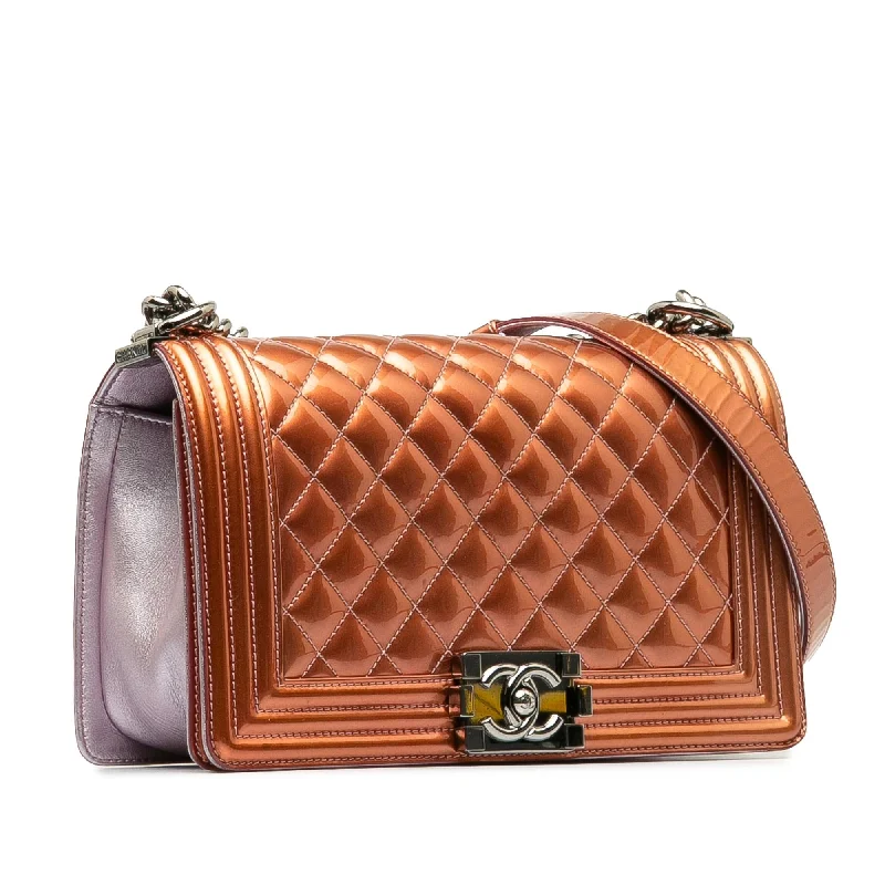 Chanel bags for those who value investment piecesChanel Medium Patent Boy Flap Bag (XjO8UR)