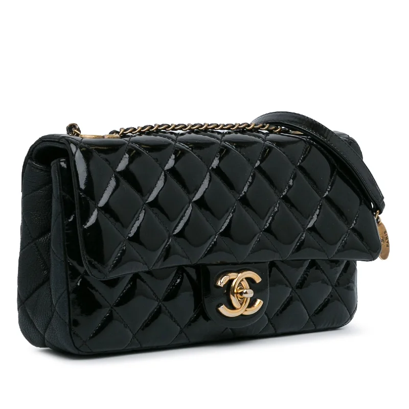 Chanel bags in luxury boutiques worldwideChanel Medium Patent Goatskin CC Eyelet Flap (Et4xHu)