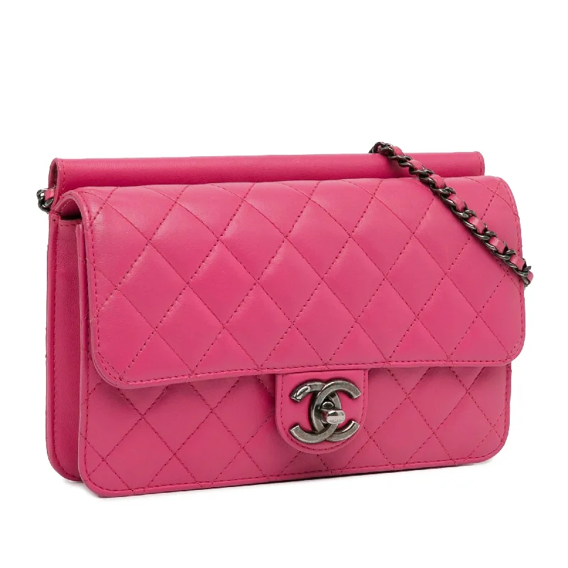 Chanel bags with chain and leather strap combinationsChanel Medium Quilted Lambskin Crossing Times Flap (o371sl)