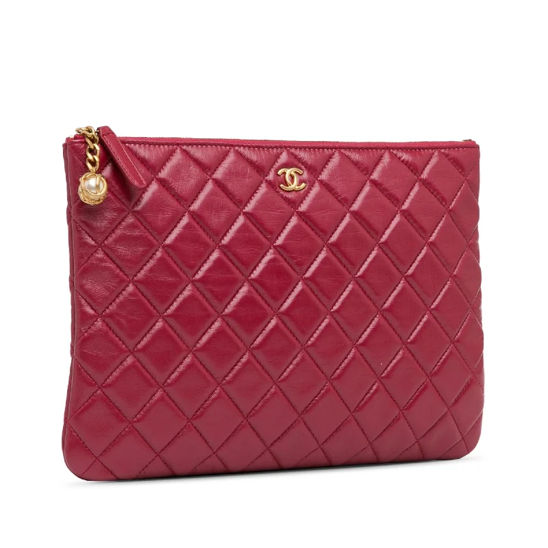 Chanel Small Crossbody Bag for TravelChanel Medium Quilted Lambskin O Case Clutch (wDy0Mj)