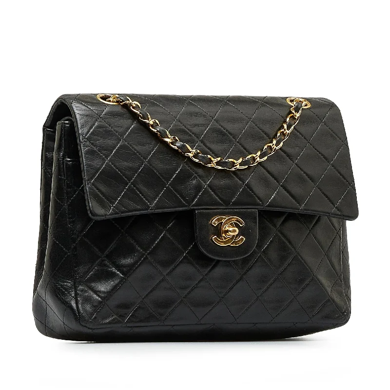 Chanel Black Handbag for Business MeetingsChanel Medium Tall Classic Lambskin Double Flap (N2XA7B)