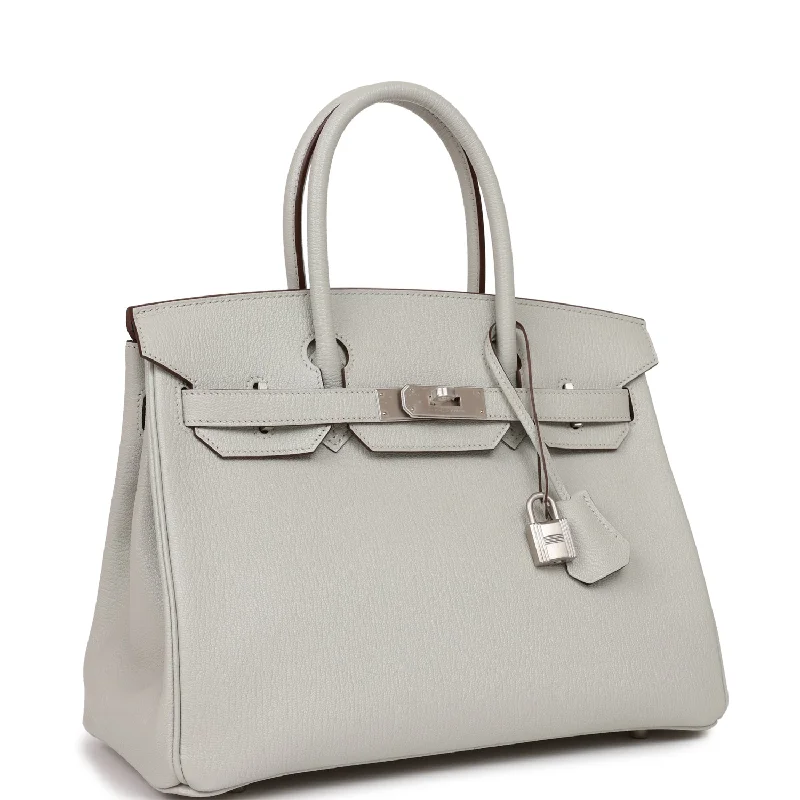 Hermes Birkin Bags with a Magnetic - Closure Interior PocketHermes Special Order (HSS) Birkin 30 Gris Perle Verso Chevre Brushed Palladium Hardware - Payment 2 for AP