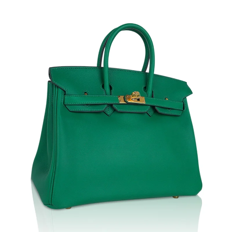 Hermes Birkin Bags in a Dark Olive Green for a Unique and Earthy VibeHermes Birkin 25 Bag in Cactus Swift Leather with Gold Hardware