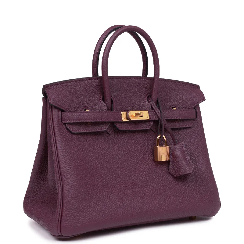 Hermes Birkin Bags in a Dark Chocolate Brown for a Warm and Inviting AestheticHermes Birkin 25 Cassis Togo Gold Hardware