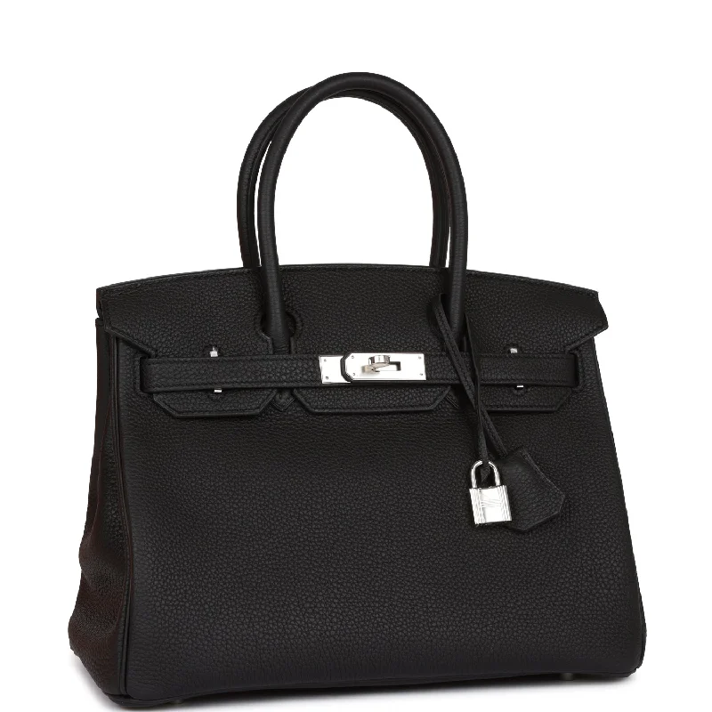 Hermes Birkin Bags with a Gold - Plated Lock and Key SetHermes Birkin 30 Black Togo Palladium Hardware