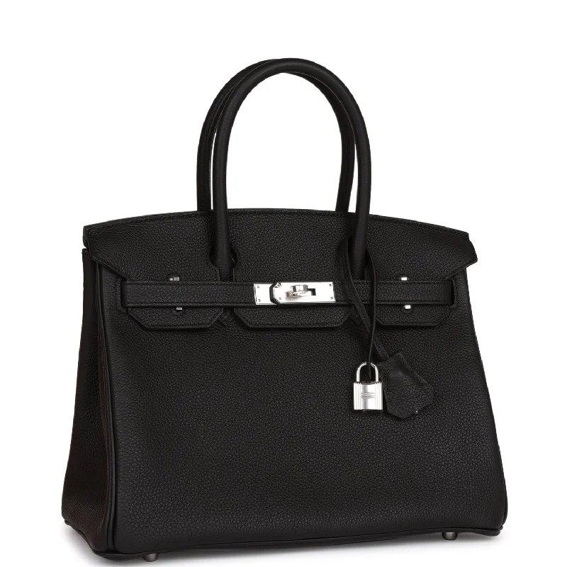 Hermes Birkin Bags with a Pebbled Leather Texture for a Rugged yet Elegant AppealHermes Birkin 30 Black Togo Palladium Hardware