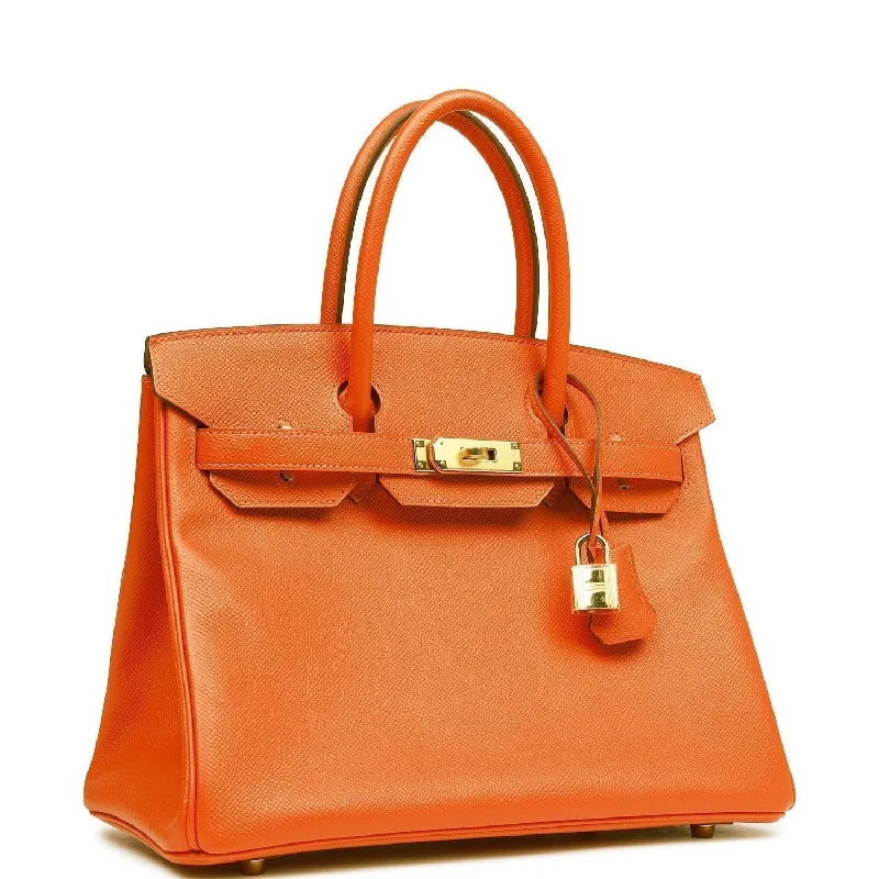 Hermes Birkin Bags with a Gold - Plated Lock and Key SetHermes Birkin 30 Feu Epsom Gold Hardware