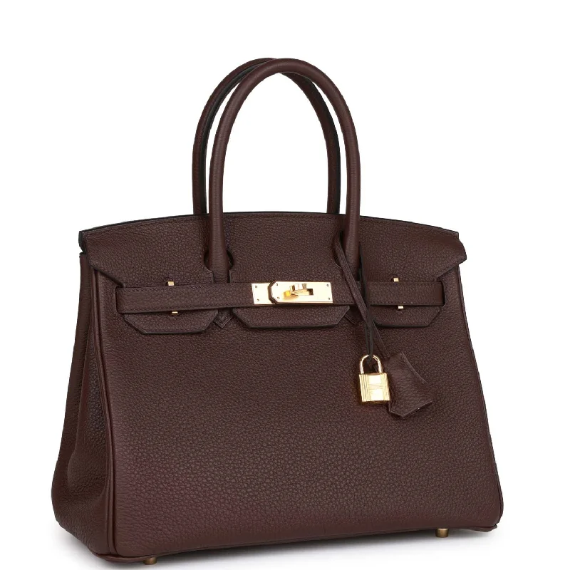 Hermes Birkin Bags with a Gold - Plated Lock and Key SetHermes Birkin 30 Rouge Sellier Togo Gold Hardware