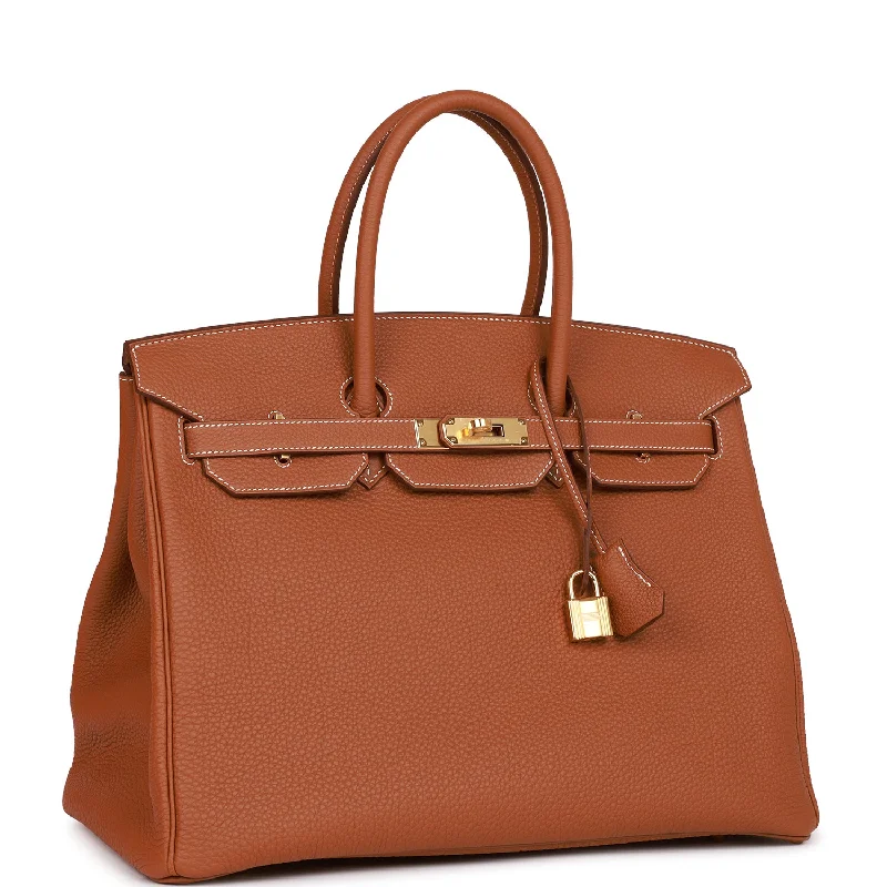 Hermes Birkin Bags in a Neutral Taupe Color for VersatilityHermes Birkin 35 Gold Togo Gold Hardware