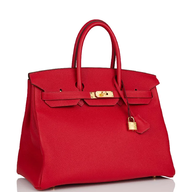 Hermes Birkin Bags in a Deep Navy Blue for a Classic and Elegant LookHermes Birkin 35 Rouge Casaque Togo Gold Hardware