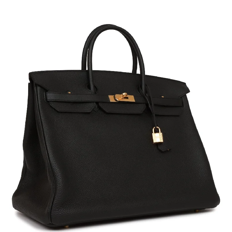 Hermes Birkin Bags with a Reinforced Bottom Panel for LongevityHermes Birkin 40 Black Togo Gold Hardware