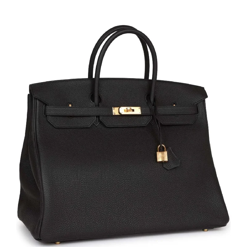 Hermes Birkin Bags with a Reinforced Bottom Panel for LongevityHermes Birkin 40 Black Togo Gold Hardware