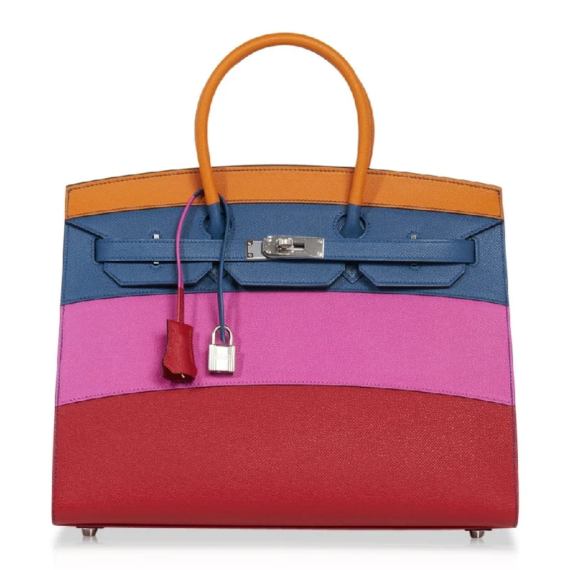 Hermes Birkin Bags in a Neutral Taupe Color for VersatilityHermes Sunset Rainbow Sellier Birkin 35 Limited Edition Bag