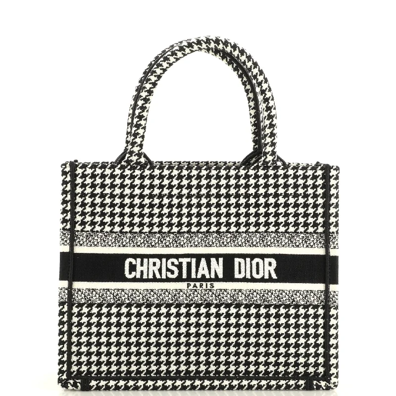 Christian Dior backpacks with a sleek, minimalist silhouetteBook Tote Houndstooth Canvas Small