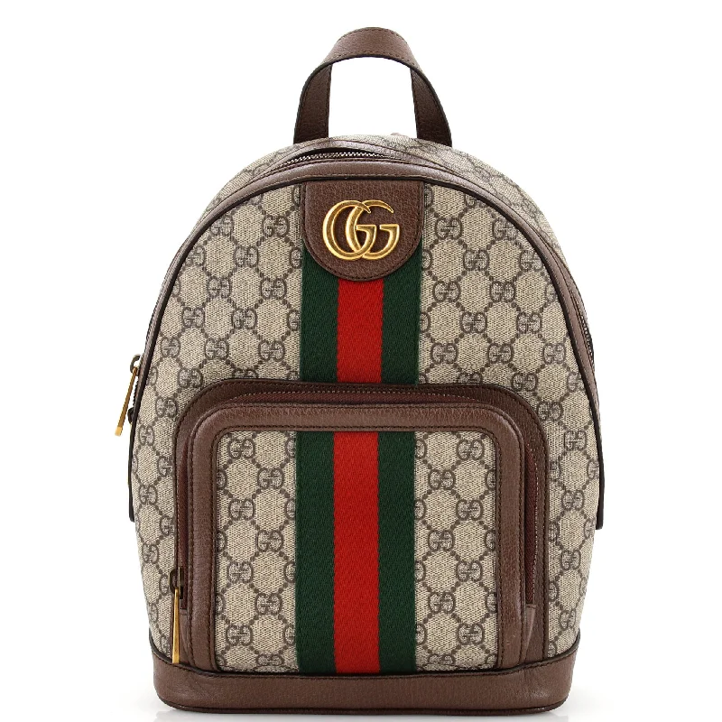 Contemporary Christian Dior handbags with a unique shapeOphidia Backpack GG Coated Canvas Small